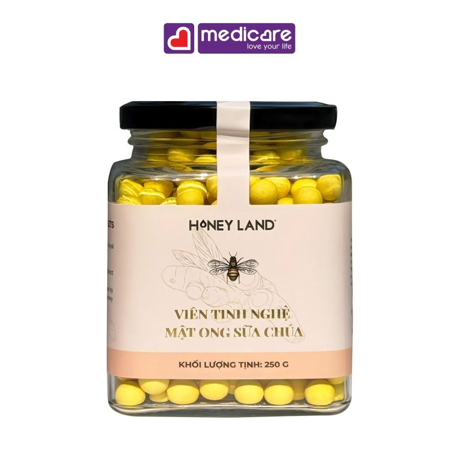 Viên Tinh Nghệ Mật Ong Sữa Chúa HONEY LAND Hũ 120g và 250g
