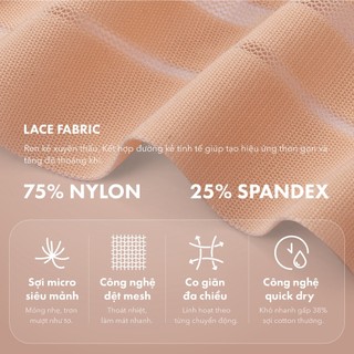 Quần lót ren nữ xuyên thấu soft layer mềm mại nữ tính ỌNOFF - 16UQ26A571