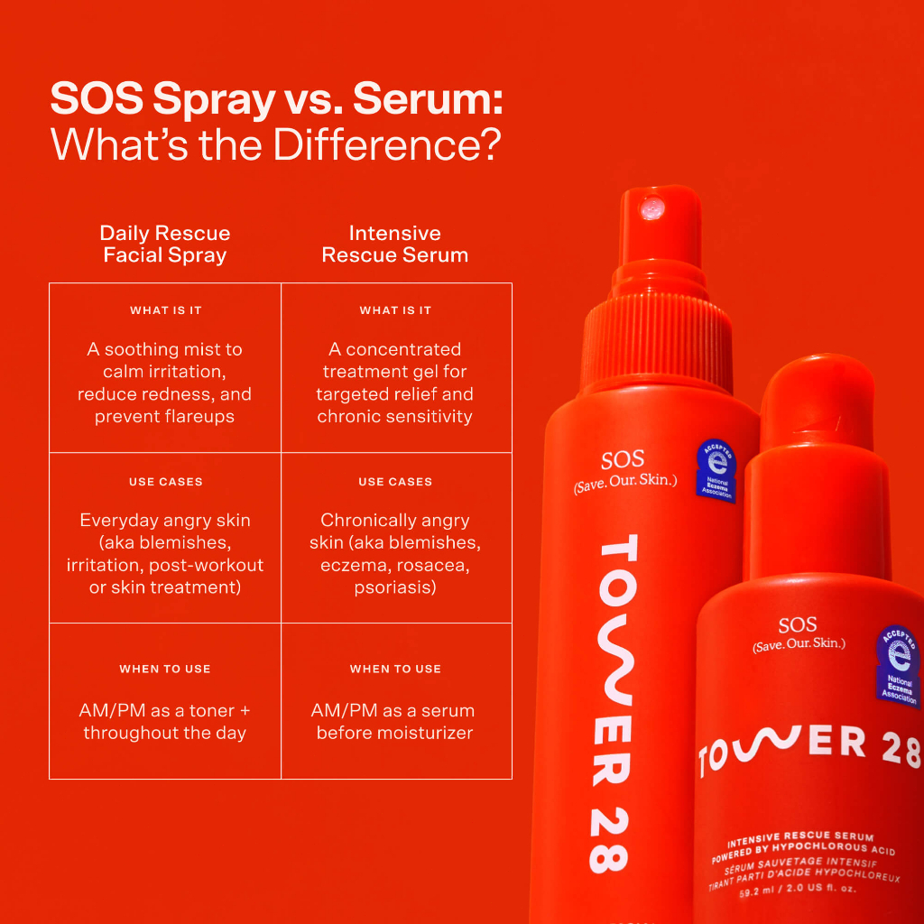 Xịt Cấp Ẩm Làm Dịu Da Tower 28 SOS Daily Rescue Facial Spray 120ml Cho Da Nhạy Cảm