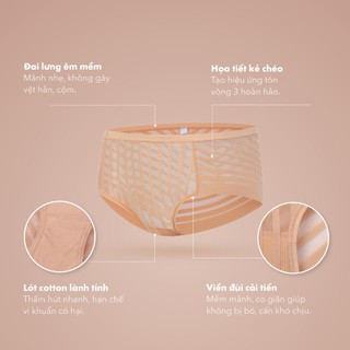 Quần lót ren nữ xuyên thấu soft layer mềm mại nữ tính ỌNOFF - 16UQ26A571