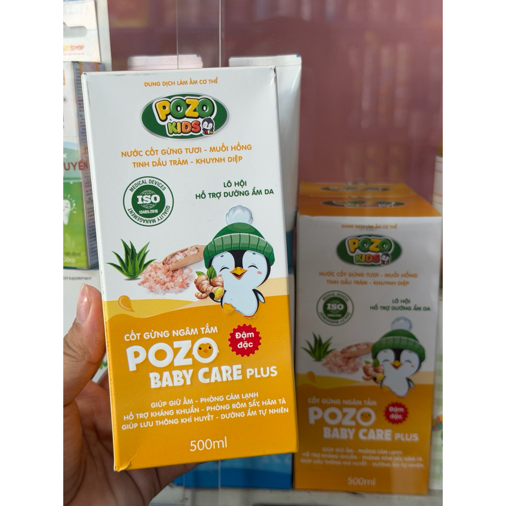 [Combo ]2 Chai Nước Cốt Gừng Ngâm Tắm Pozo Baby Care 500ml - Không Bã, Tiết Kiệm Hơn cho bé yêu