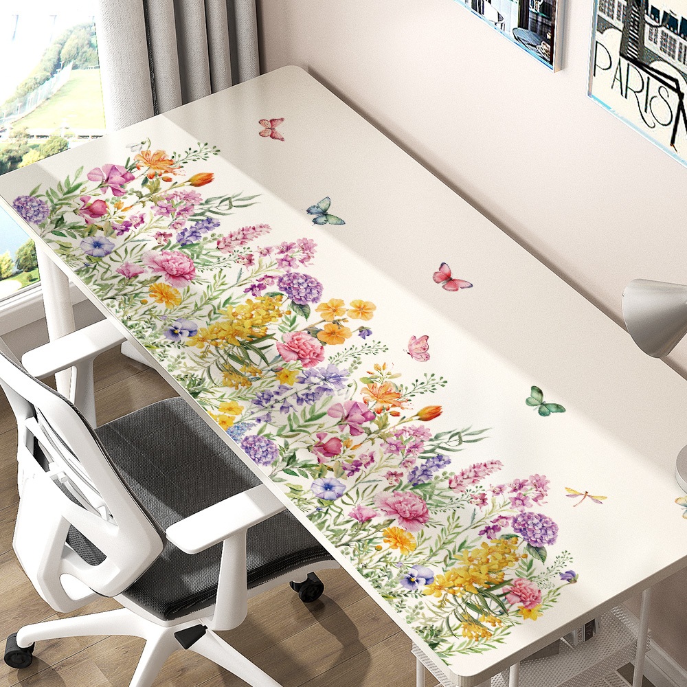 Decal Dán Chân Tường Vườn Hoa Sắc Màu Có Keo Sẵn 122x55.5cm - Trang Trí Nhà Chống Bẩn Chân Tường