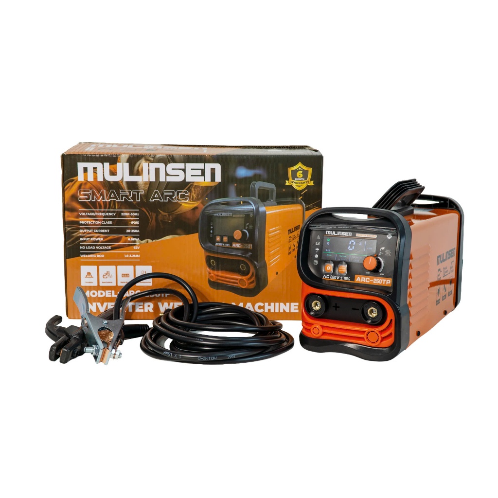 Máy Hàn Điện Tử MULINSEN ARC-250TP| Que Hàn 1.6 - 3.2MM, Công Suất 6.8KVA, Điện Áp 220V, Kèm Phụ Kiện