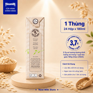 Sữa Yến Mạch Vinamilk Vị Truyền Thống 180ml - Thùng 24 Hộp