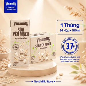 Sữa Yến Mạch Vinamilk Vị Truyền Thống 180ml - Thùng 24 Hộp
