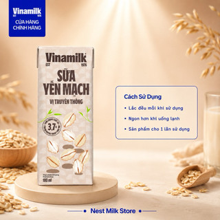 Sữa Yến Mạch Vinamilk Vị Truyền Thống 180ml - Thùng 24 Hộp