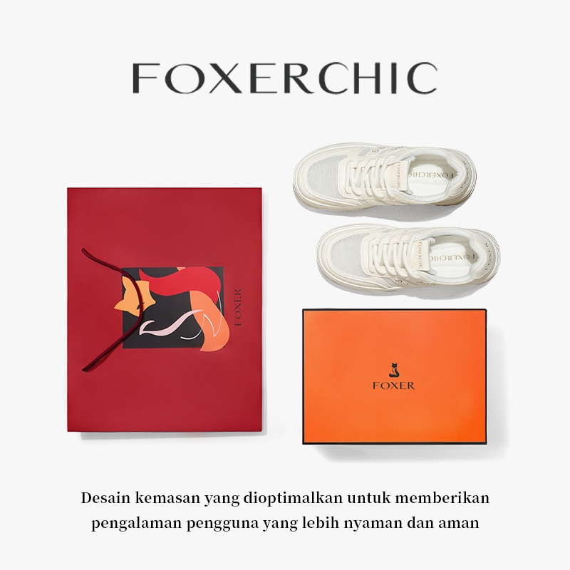 FOXERCHIC Giày thể thao nữ mới chống trơn trượt và thoáng khí với đế dày giúp tăng chiều cao 5cm