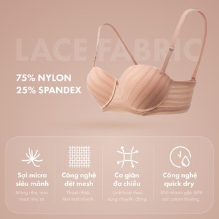 Áo ngực Strapless Bra cup ngang mỏng nhẹ thoáng khí ONOFF -16UD26A569