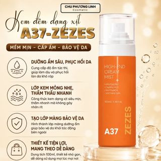 Kem Đêm Dạng Xịt Zezes A34 100ml MP1400 - Cấp Ẩm Tức Thì, Hỗ Trợ Dưỡng Sáng, Căng Bóng Da