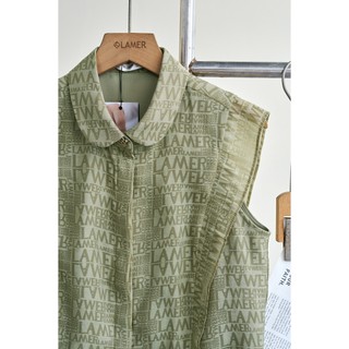Áo Kiểu Nữ LAMER FASHION Sơ Mi Croptop Bèo Vai Sát Nách Cổ Sen Phối Chân Váy Xòe Xếp Ly GMMH L61H26H054, L62L26H017