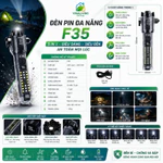 [BẢN MỚI] Đèn Pin F35 LED Laser Siêu Sáng, Đèn Sinh Tồn Đa Năng Có Còi Báo Động, Cắt Dây & Phá Kính –GIA DỤNG VINALIVING — ảnh 2