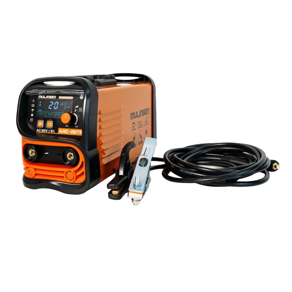 Máy Hàn Điện Tử MULINSEN ARC-250TP | Dòng điện ra 250A, Que hàn:Ø 1.6–3.2| Kèm Đầy Đủ Phụ Kiện, Phù Hợp Hàn Công Trình