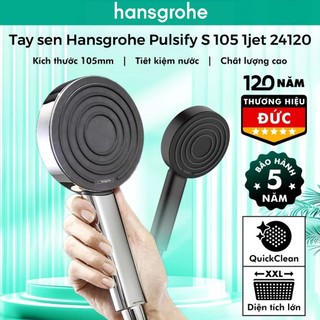 Tay sen tắm HANSGROHE Pulsify S 105 1jet 24120 - Màu Đen Matt Black, Công Nghệ Đức