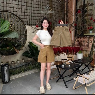 Quần short jeans nữ cạp trước khoá sau chun- vải demin mềm đẹp mặc thoải mái,năng động cho nữ