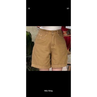 Quần short jeans nữ cạp trước khoá sau chun- vải demin mềm đẹp mặc thoải mái,năng động cho nữ