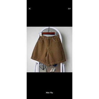Quần short jeans nữ cạp trước khoá sau chun- vải demin mềm đẹp mặc thoải mái,năng động cho nữ
