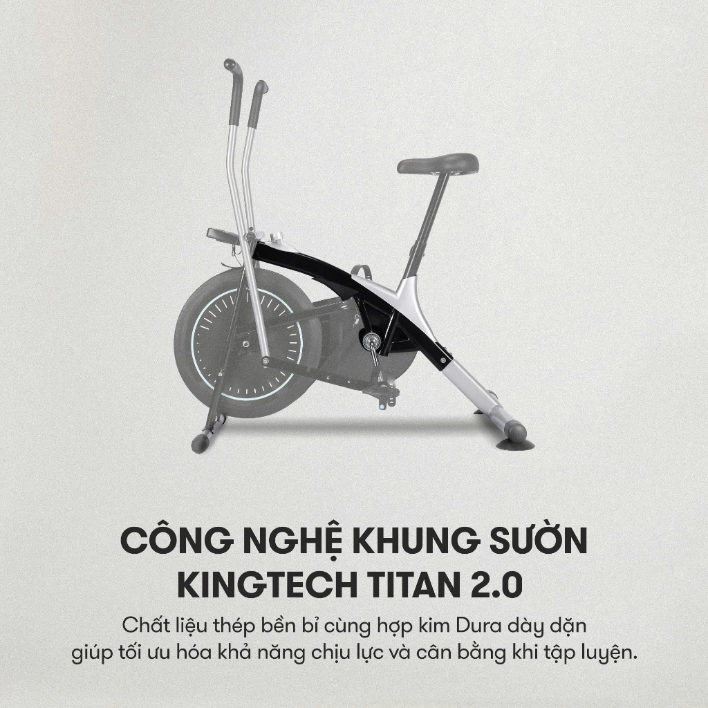 [KOL] Xe đạp tập KINGSPORT KS-101 tập luyện toàn thân, tích hợp đồng hồ đo lường chỉ số
