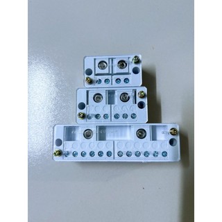 Cầu đấu chia dây điện 3 pha 1 ra 4 Cầu Đấu Điện Chia Dây 1 Pha Hộp nối dây điện 2 chấu 8/ 12 lỗ cắm 220V