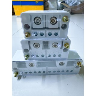 Cầu đấu chia dây điện 3 pha 1 ra 4 Cầu Đấu Điện Chia Dây 1 Pha Hộp nối dây điện 2 chấu 8/ 12 lỗ cắm 220V