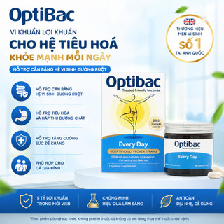 Men vi sinh Optibac Probiotics Every Day sử dụng hàng ngày hộp 30 viên