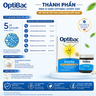 Men vi sinh Optibac Probiotics Every Day sử dụng hàng ngày hộp 30 viên