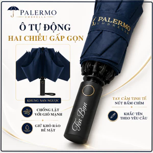 Ô Dù Palermo tự động, khắc tên theo yêu cầu, đóng mở 1000 lần, chống 99%UV, chống thấm nước, gấp gọn