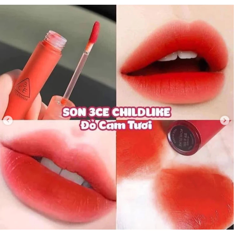 Son Kem 3CE Velvet Lip Tint Mịn Lì, Lâu Trôi Chính Hãng Nhiều Màu - Ever Queen