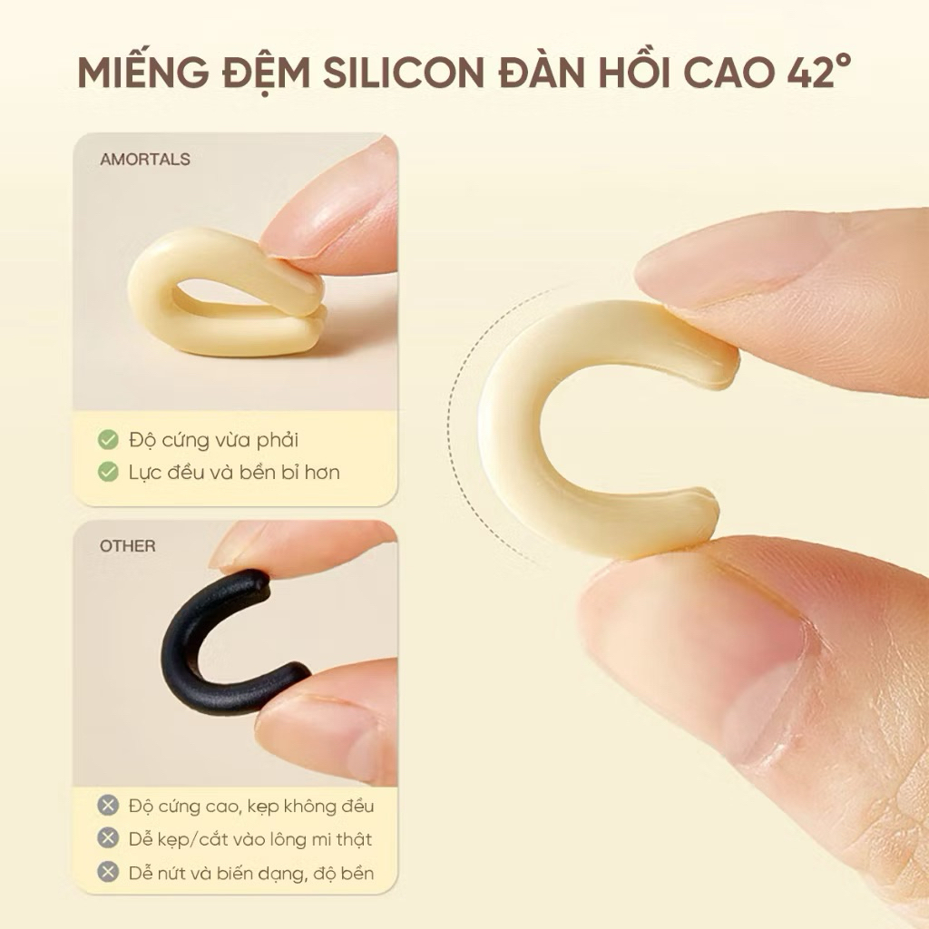 Kẹp bấm mi Amortals Giữ Nếp Tốt, Mi Cong Vút, Thiết Kế Thoải Mái Dễ Dùng Mút Đệm Dày kẹp mi amortal 2029 IS17