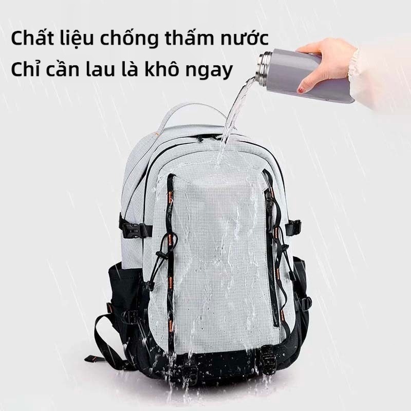 Unisex 35L Balo nữ kiểu Hàn Quốc nhiều ngăn phù hợp cho sinh viên đại học Balo đựng laptop 16 inch