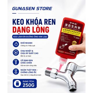 Keo khóa ren GUNASEN cố định và khóa các mối ren bu-lông, đai ốc ngăn chặn sự lỏng lẻo do rung động