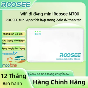Bộ phát wifi 4G di động ROOSEE M700 ,Mifi di động ,không cần sim, wifi 4G, cộng nghệ ESIM, gói tiết kiệm, dễ mang theo