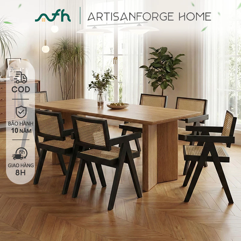 Ghế gỗ Ghế ăn Phong Cách Tự Nhiên Chất Liệu Tự Nhiên Bền Đẹp Hoàn Hảo Cho Gia Đình Và Quán Cà Phê — ảnh 1