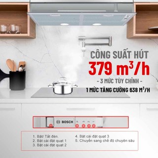 [BOSCH] Máy Hút Mùi Âm Tủ BOSCH DHL755BL - Máy Hút Mùi Bosch Series 4 - 70*38cm - Bảo hành 3 năm