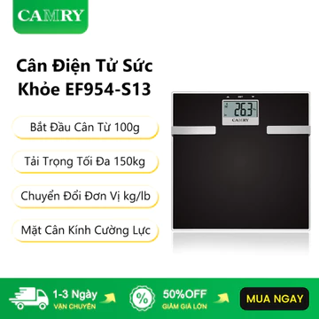 CAMRY Cân Điện Tử Sức Khỏe EF954-S13 Chuyển Đổi Đơn Vị Tải Trọng Tối Đa 150kg Weight Scale Cân Điện Tử Cân Sức Khỏe