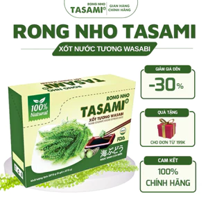 Rong Nho Tươi TASAMI Xốt Tương Wasabi - HỘP 137.5g – Ăn Liền Giòn Ngon Thanh Mát