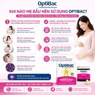 [CHÍNH HÃNG] Men vi sinh lợi khuẩn Optibac Pregnancy cho phụ nữ mang thai và cho con bú hộp 30 viên
