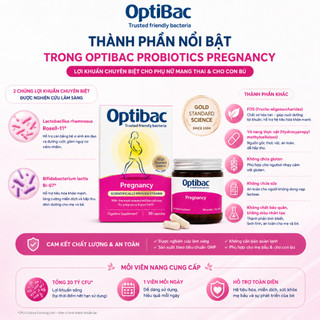 [CHÍNH HÃNG] Men vi sinh lợi khuẩn Optibac Pregnancy cho phụ nữ mang thai và cho con bú hộp 30 viên