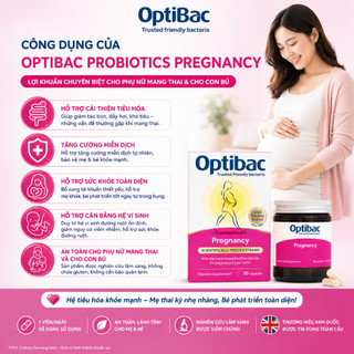 [CHÍNH HÃNG] Men vi sinh lợi khuẩn Optibac Pregnancy cho phụ nữ mang thai và cho con bú hộp 30 viên