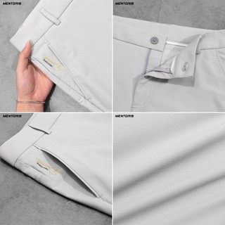 Quần Short Nam MENTORIS Vải Kaki Gió Mềm Mại, Co Giãn Linh Hoạt, Form Gọn Người, Thoải Mái MSR2620