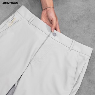 Quần Short Nam MENTORIS Vải Kaki Gió Mềm Mại, Co Giãn Linh Hoạt, Form Gọn Người, Thoải Mái MSR2620