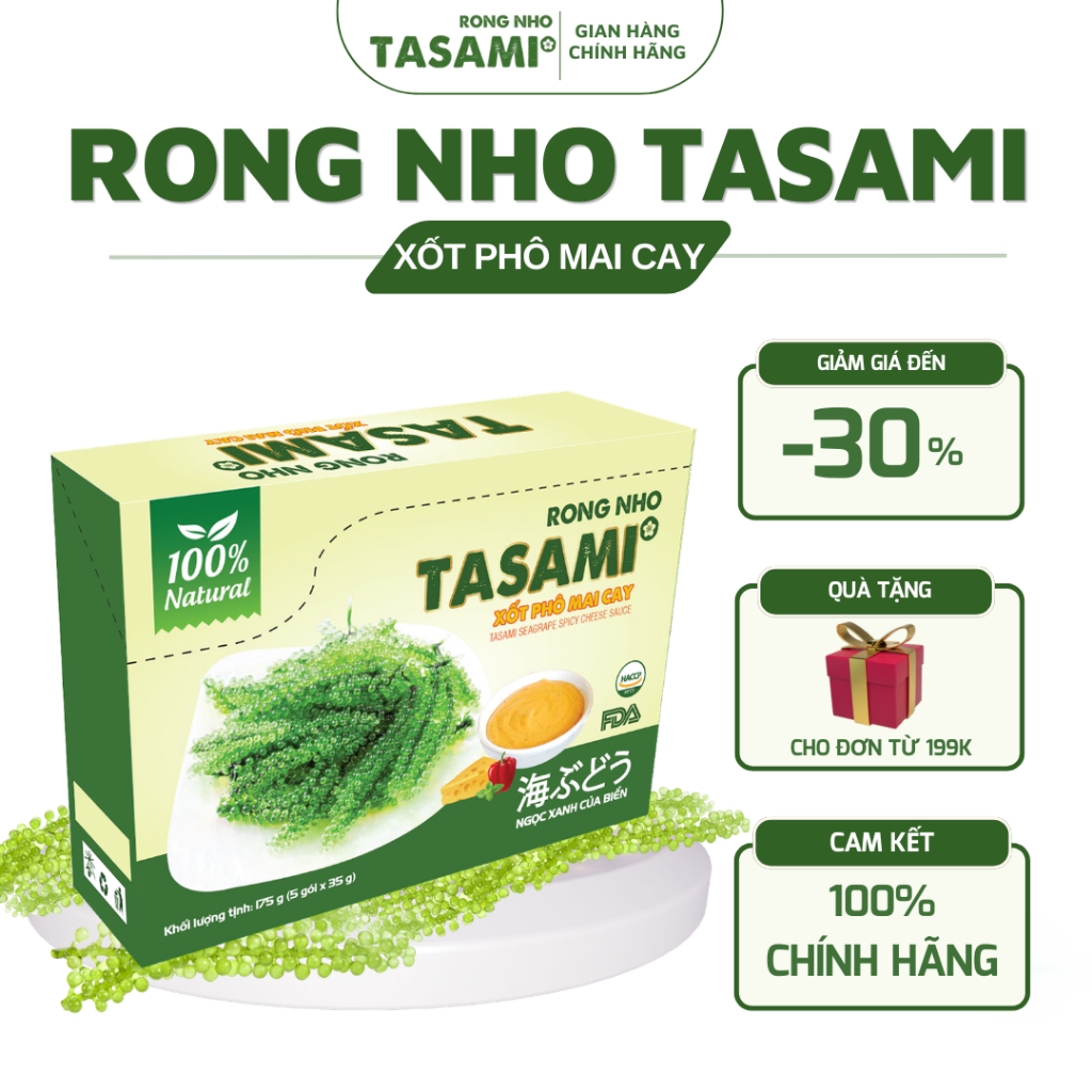 Rong Nho TASAMI Kèm Sốt Phô Mai Cay - Hộp 175g - Hàng Việt Nam Chất Lượng Cao