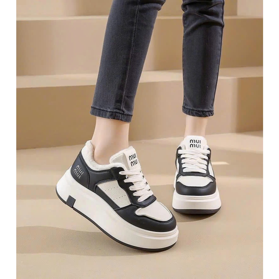 Giày Sneaker Nữ Đế Cao Thời Trang, Giày Thể Thao Nữ Phong Cách Hàn Quốc Năng Động