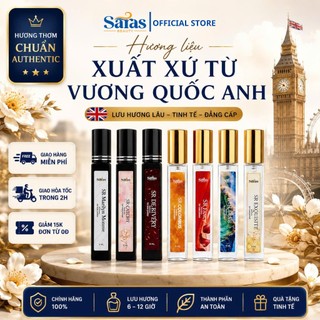 Combo 7 chai nước hoa lưu hương 6-8 tiếng, chai 9ml Saras Unique Perfume