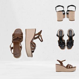Giày PEDRO Carmel Leather Wedge Sandals - PW1-46480004 chính hãng đủ bill