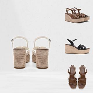 Giày PEDRO Carmel Leather Wedge Sandals - PW1-46480004 chính hãng đủ bill