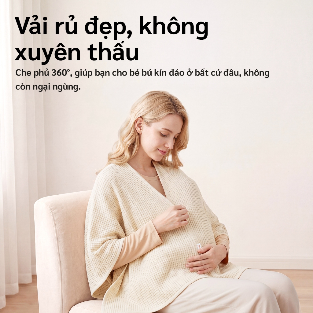áo choàng cho bé bú yootree Khăn choàng che cho bé bú khăn che cho bé Mềm mại và thoáng khí