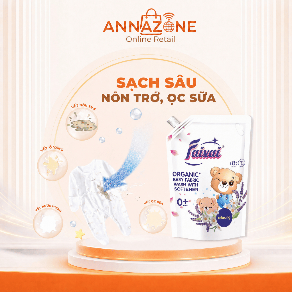 GEL GIẶT XẢ FAIXAI BABY 1.6L [QUÀ TẶNG HẤP DẪN][Lẻ/Combo Tiết Kiệm]