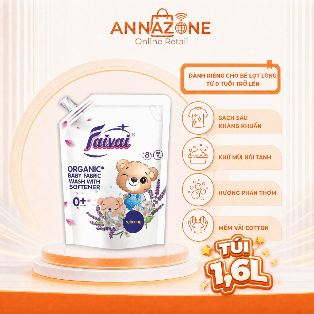 GEL GIẶT XẢ FAIXAI BABY 1.6L [QUÀ TẶNG HẤP DẪN][Lẻ/Combo Tiết Kiệm]