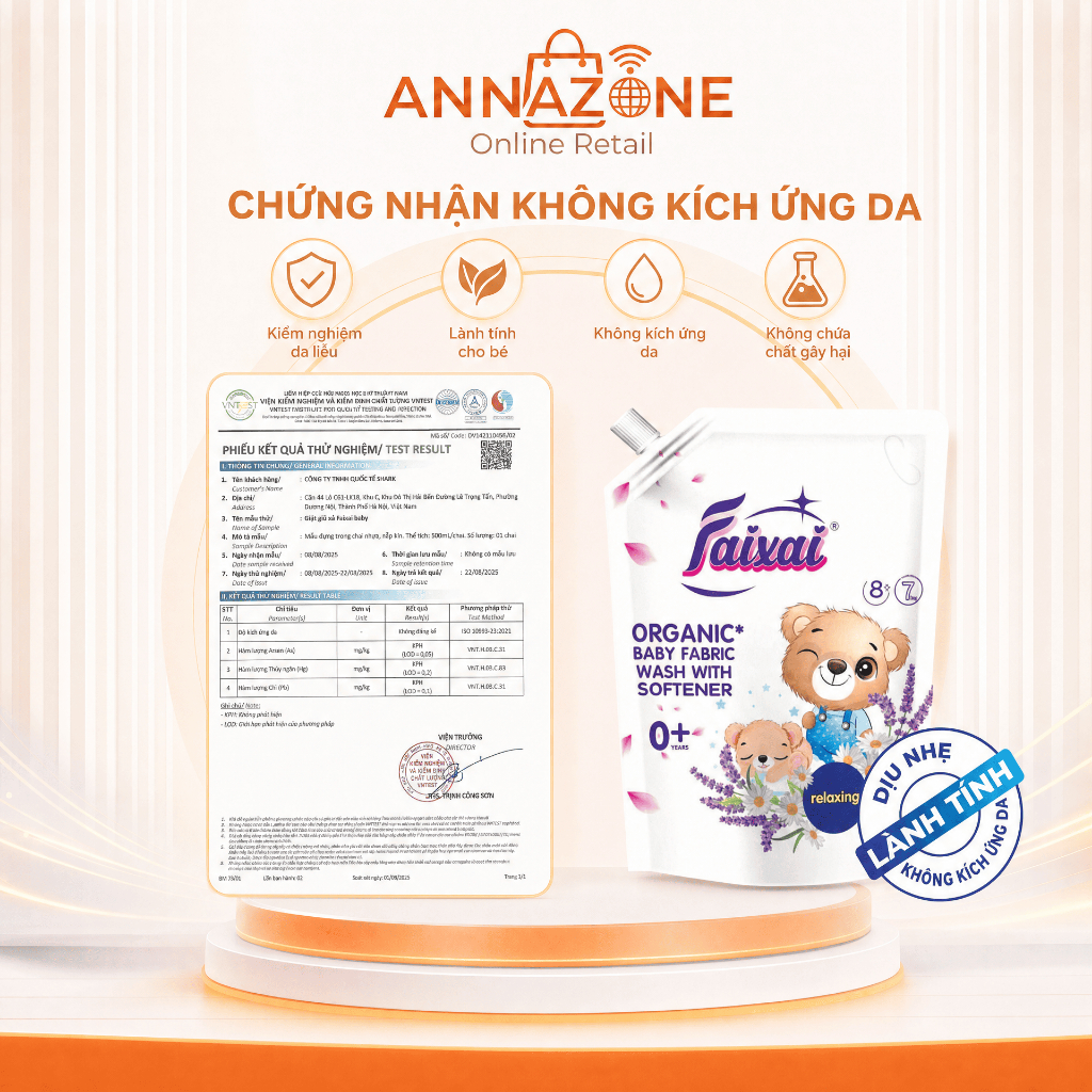 GEL GIẶT XẢ FAIXAI BABY 1.6L [QUÀ TẶNG HẤP DẪN][Lẻ/Combo Tiết Kiệm]