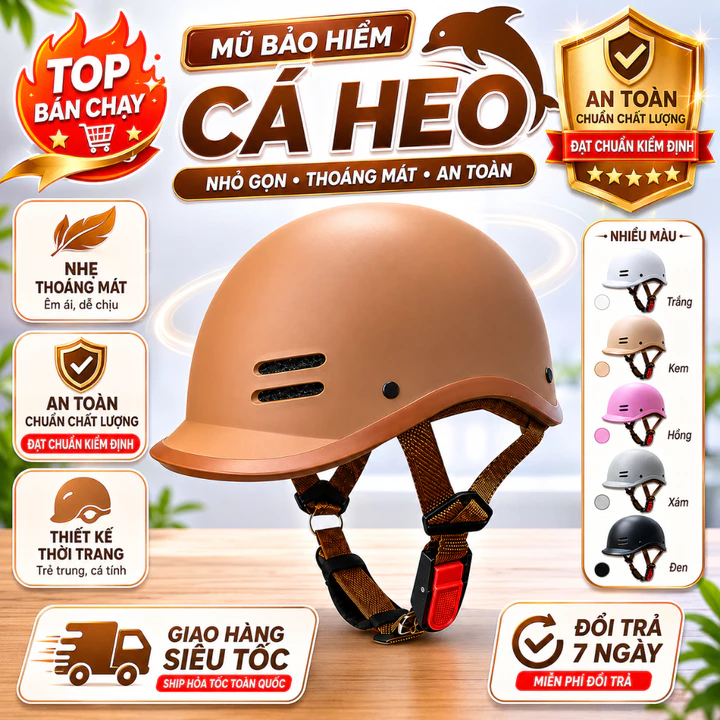 Mũ Bảo Hiểm Cá Heo Trend xu hướng - thương hiệu uy tín - helmet